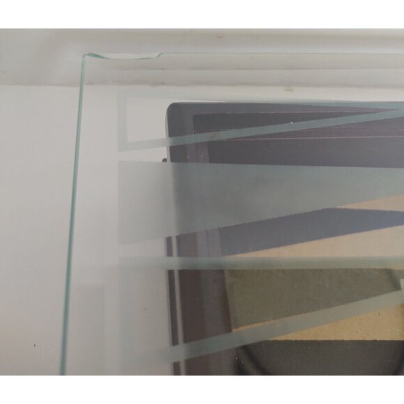 Vintage Wooden Backgammon Game with Glass overlay & Glass Pieces 1970's - Picture 13 of 13